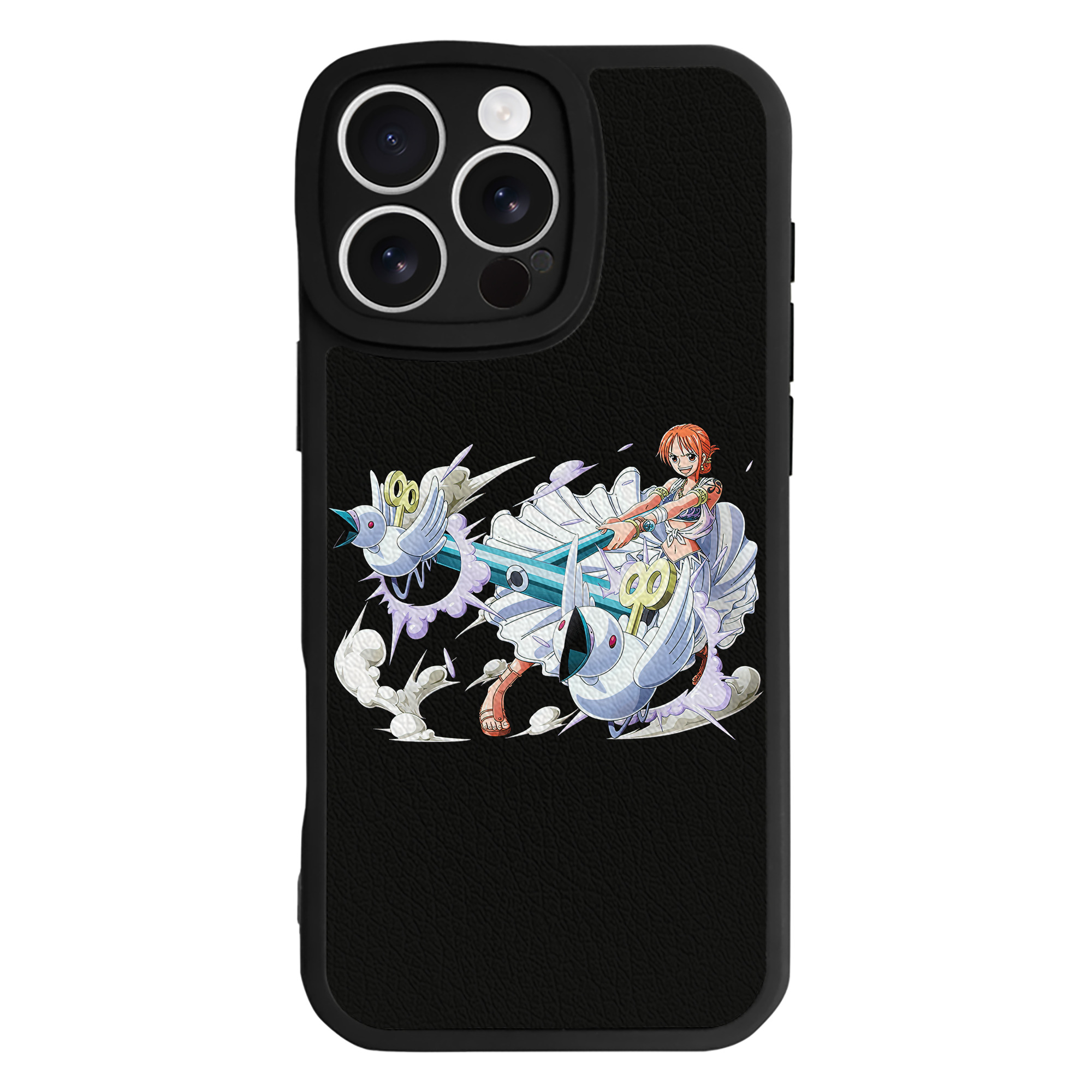 （画像用） ワンピース ナミ ONE PIECE Nami 【iPhone 16シリーズ対応】シリコンスマホケース（レザー調） 材質：シリコン